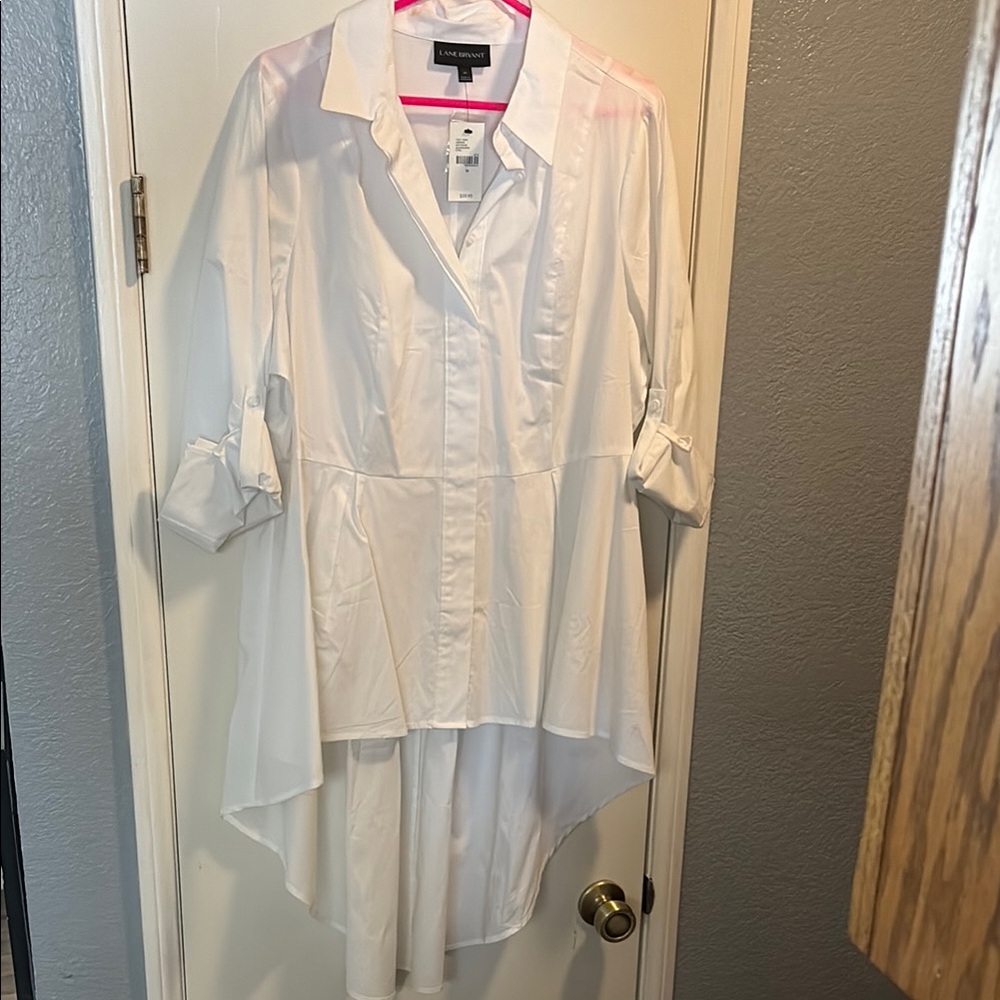 Lane Bryant White High Low Skirt